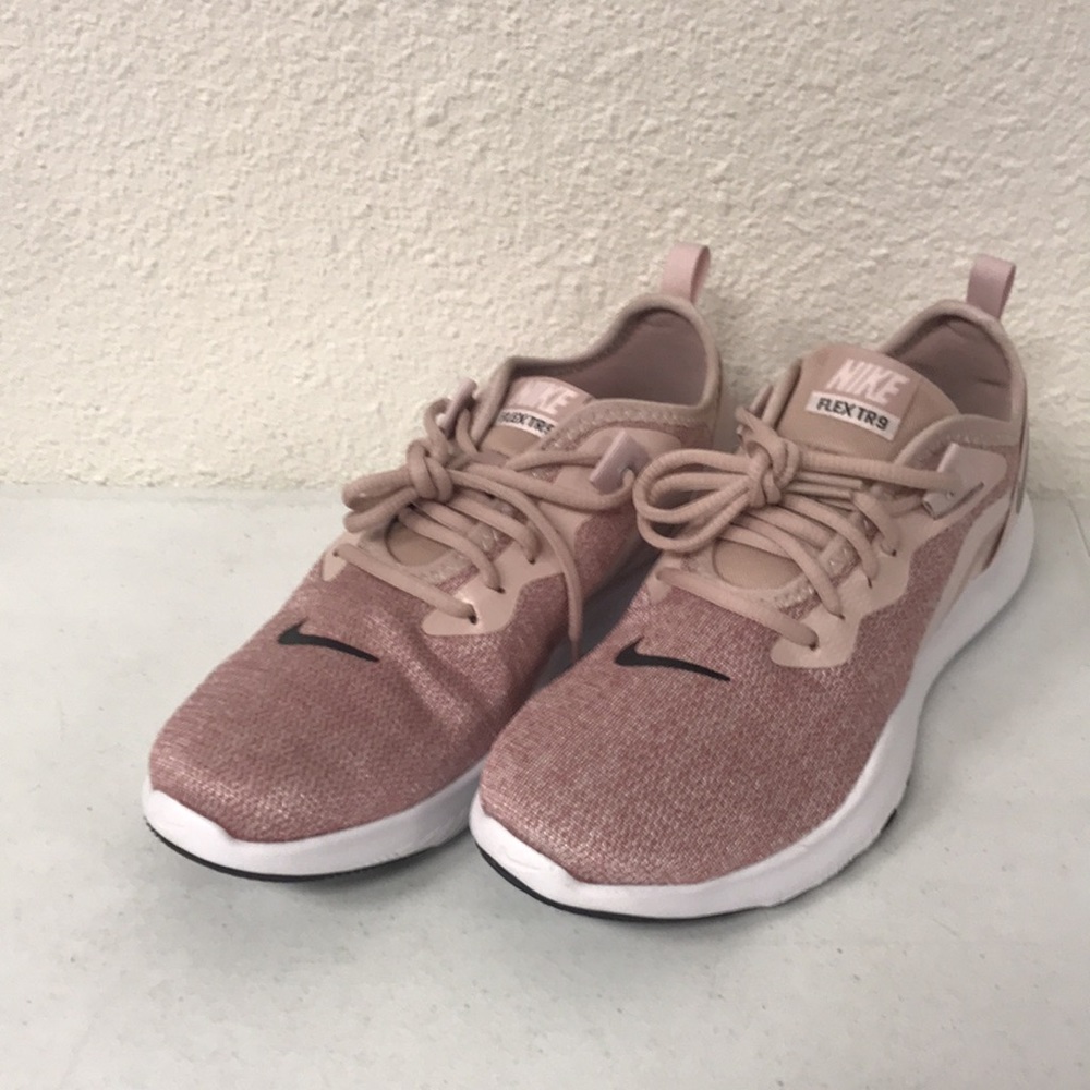 NIKE WOMENS SIZE 8 FLEX TRAINER 9 STONE MAUVE SNEAKERS AQ7491-200 - Picture 2 of 6
